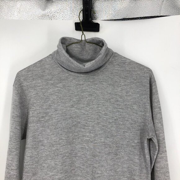 Roots Heathered Light Grey Lightweight Longsleeve Turtleneck Loose fit size XS - Picture 4 of 13